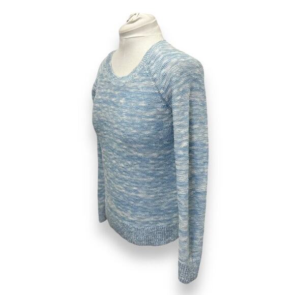 Old Navy Womens Marled Slub Pullover Sweater Ice Cap Size L - Picture 2 of 8
